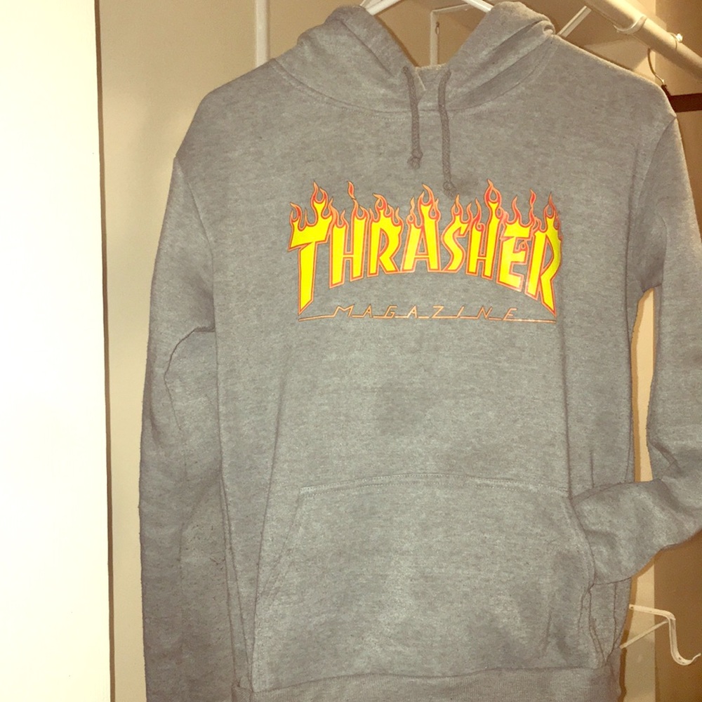 grey trasher hoodie